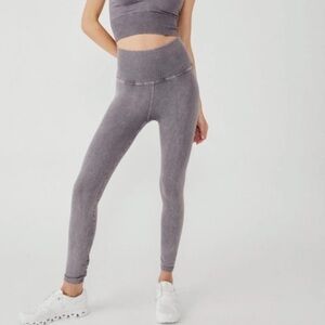 Free People Movement High-Rise 7/8 Length Good Karma Legging in Dark Shadow